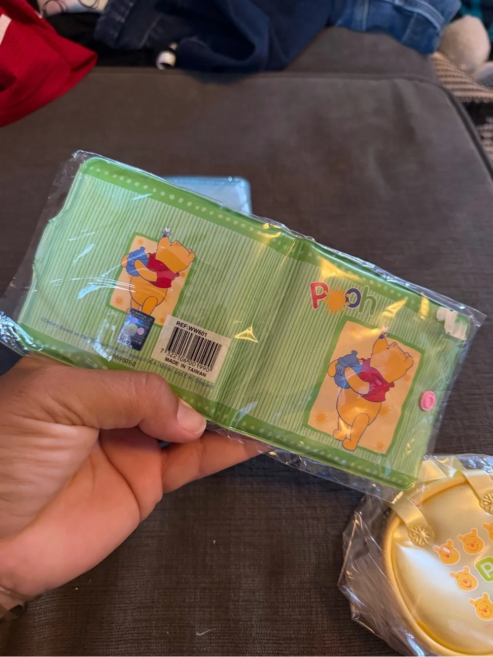 VTG Winnie the Pooh Blue, Green & Yellow Kids Wallet and Coin Purse bundle
